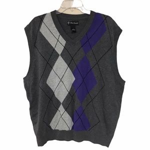 Pro Tour Argyle Golf Sweater Vest